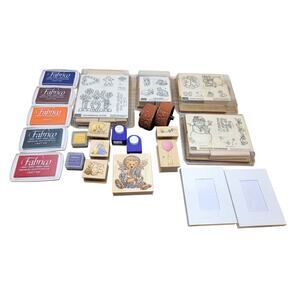 Stampin' Up! Lot Disney Pooh Stamps Wheels All Night Media Punches Christmas ++